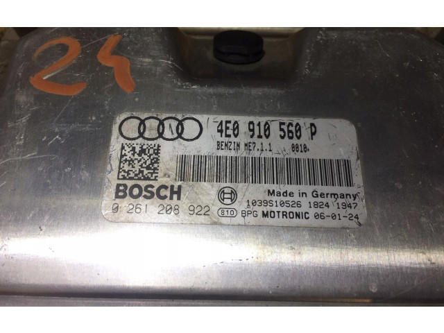 Блок управления двигателем ECU 4E0910560P   Audi A8 S8 D3 4E