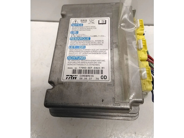 Блок подушек безопасности 77960SEFE822M1, 06DB875   Honda Accord