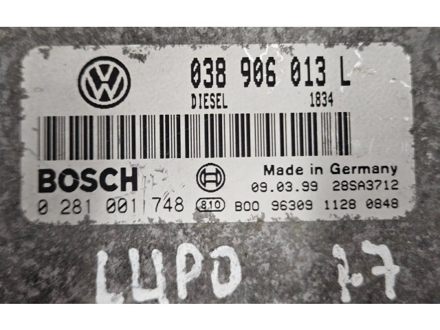 Блок управления двигателя 038906013L, 28SA3712   Volkswagen Lupo