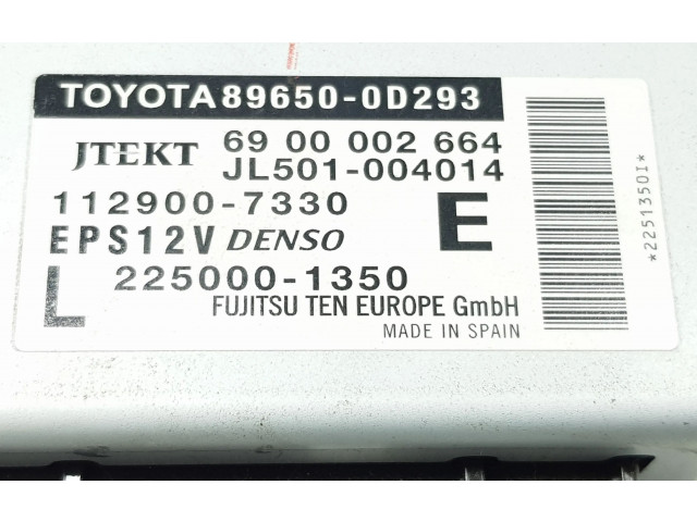 Блок управления 896500D293, 896500D293   Toyota Yaris