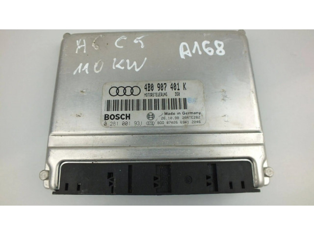 Блок управления двигателя 4B0907401K, 0281001931   Audi A6 S6 C7 4G