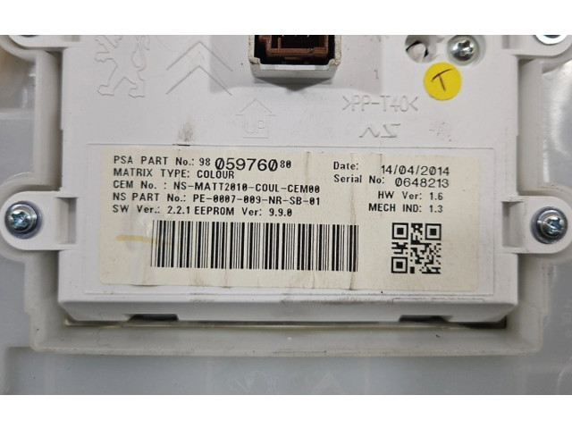 Přístrojová deska  Peugeot 2008 I 2014 9805969780D, IMPRK1371719  