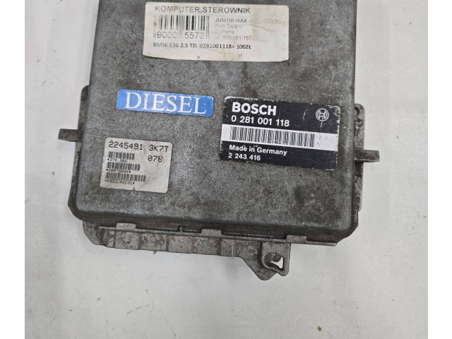Řídící jednotka 0281001118, 2243416   BMW 3 E30 1992