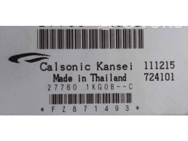 Блок управления климат-контролем 277601KG0B, 47370   Nissan Juke I F15