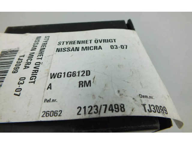 Другие блоки управления / модули WG1G612D, 312CB13A   Nissan Micra