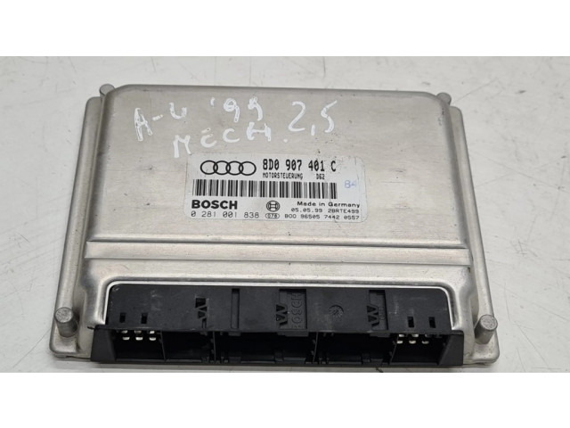 Блок управления двигателя 8D0907401C, 0281001838   Audi A4 S4 B5 8D