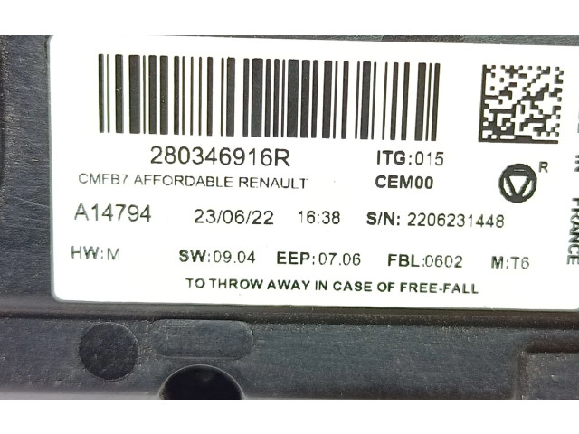 Дисплей    280346916R   Renault Zoe