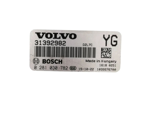 Řídící jednotka 31392982, 0281030782   Volvo XC60 2016