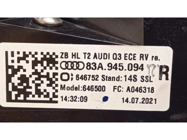 Задний фонарь  83A945094    Audi Q3 F3   2018- года