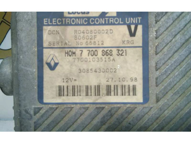 Řídící jednotka 7700868321, 42831   Volvo S40, V40 1995