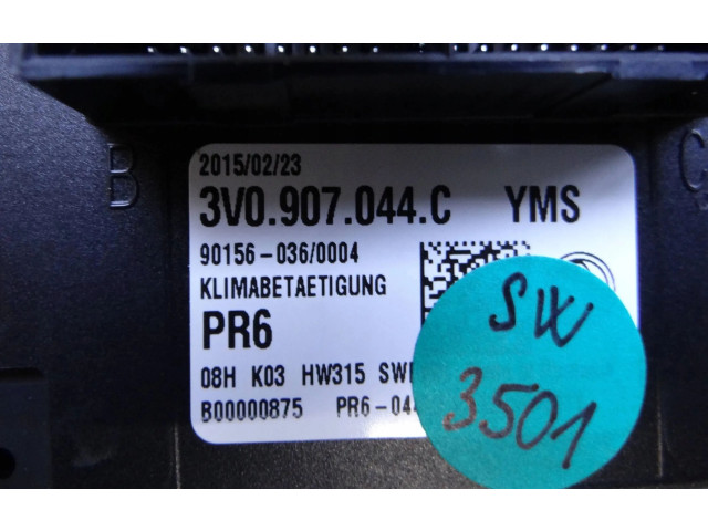 Блок управления климат-контролем 3V0907044C, 3V0907044C   Skoda Superb B8 (3V)