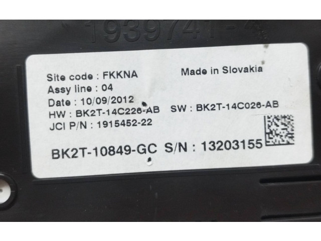 Přístrojová deska  Ford Tourneo Custom 2012 BK2T10849GC, BK2T14C026AB  