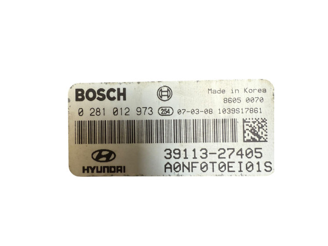 Блок управления двигателя 3911327405, 1039S17861   Hyundai Sonata