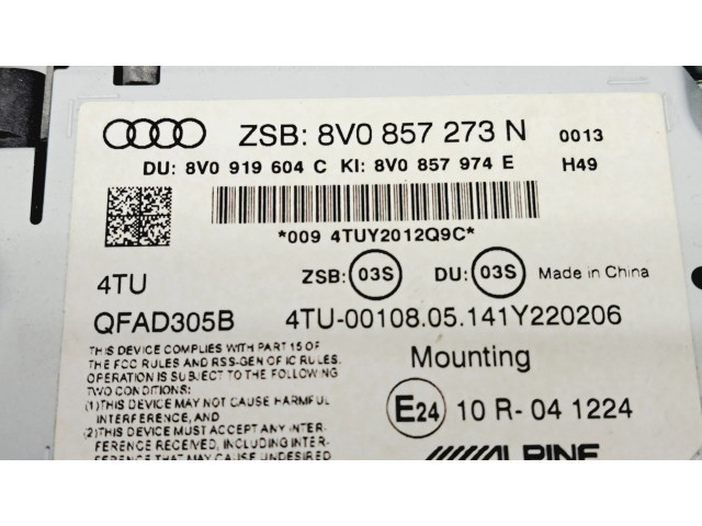 Дисплей    8V0857273, ALPINE   Audi A3 S3 8V