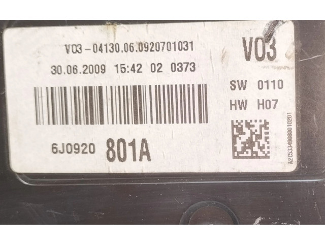 Přístrojová deska  Seat Ibiza IV (6J,6P) 2009 6J0920801A, A2C53349080  
