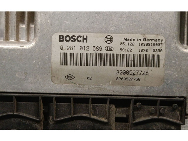 Блок управления двигателя 8200527725, 0281012589BOSCH   Renault Megane II