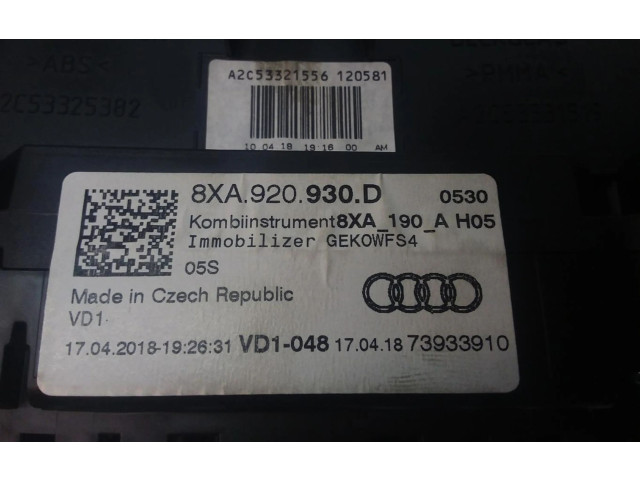 Спидометр (приборный щиток) 8XA920930D   Audi A5 Sportback 8TA 2015
