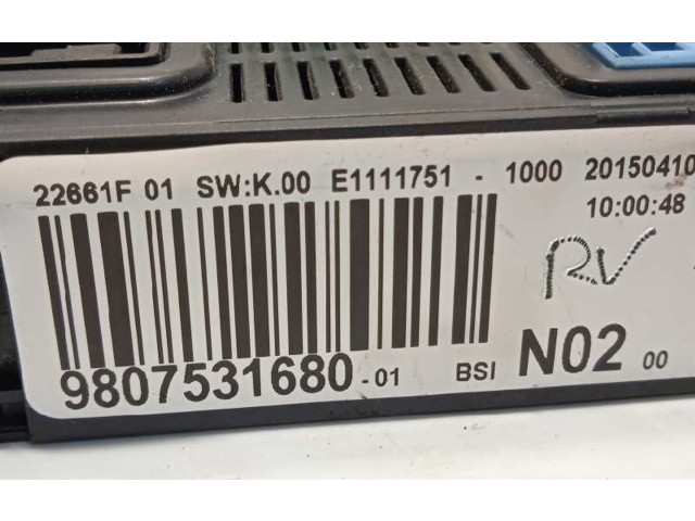 Vstřikovací lišta 9807531680, 1612139080   Peugeot 2008 I    9H06 