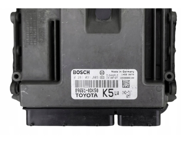 Řídící jednotka 0281031803, 896610DK50   Toyota Yaris 2015
