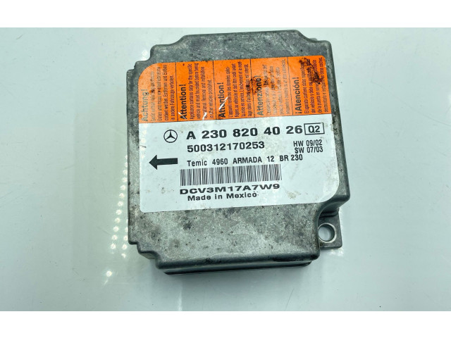 Блок подушек безопасности A2308204026, 500312170253   Mercedes-Benz SL R230