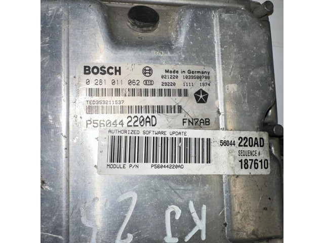 Блок управления двигателя P56044220AD, 1039S00788   Jeep Cherokee III KJ