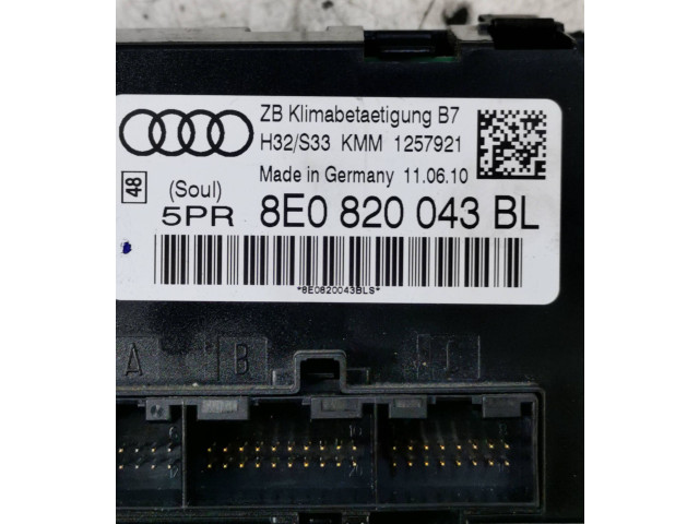 Блок управления климат-контролем 8E0820043BL, 1257921   Seat Exeo (3R)