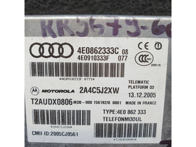 Блок управления 4E0862333C, 4E0910333F   Audi A8 S8 D3 4E