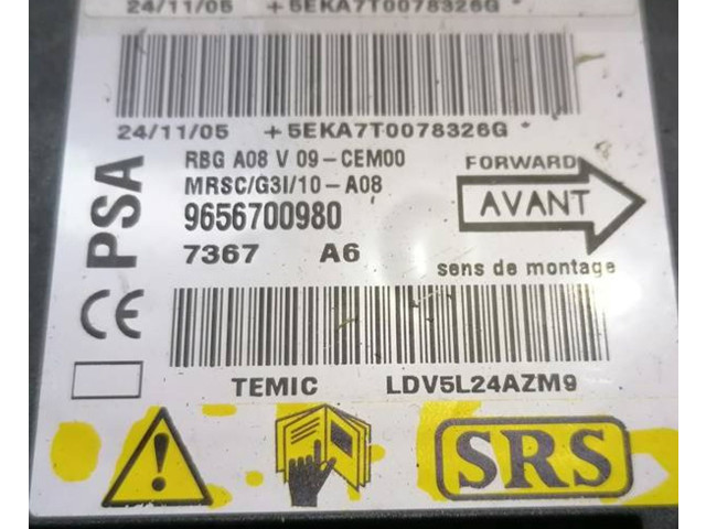 Блок подушек безопасности 9656700980, LDV5L24AZM9   Peugeot 1007
