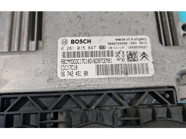 Řídící jednotka 0281015847, IMPRK1382471   Peugeot 207 2010