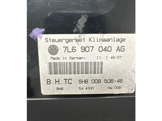 Модуль блока управления кондиционером 7L6907040AG, 5HB00850646   Volkswagen Touareg I