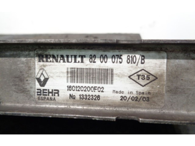 Интеркулер  8200075810B, 160120200F02   Renault Espace III 