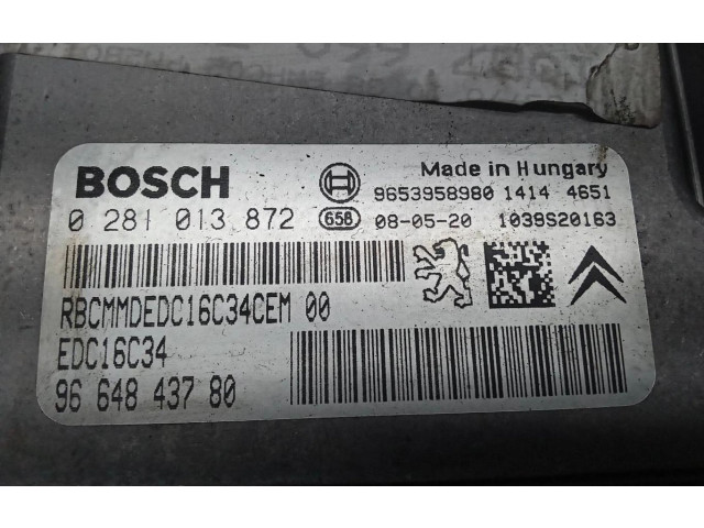 Řídící jednotka 0281013872   Peugeot 308 SW  2009