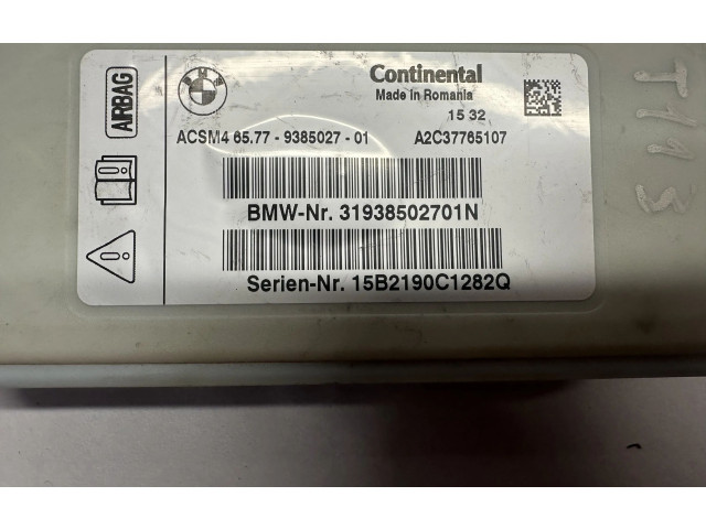 Блок подушек безопасности 9385027, 938502701   BMW 2 F22 F23