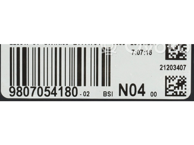 Pojistková skříňka Řídící jednotka BSM 9807054180, 1610807880   Peugeot 308 2016