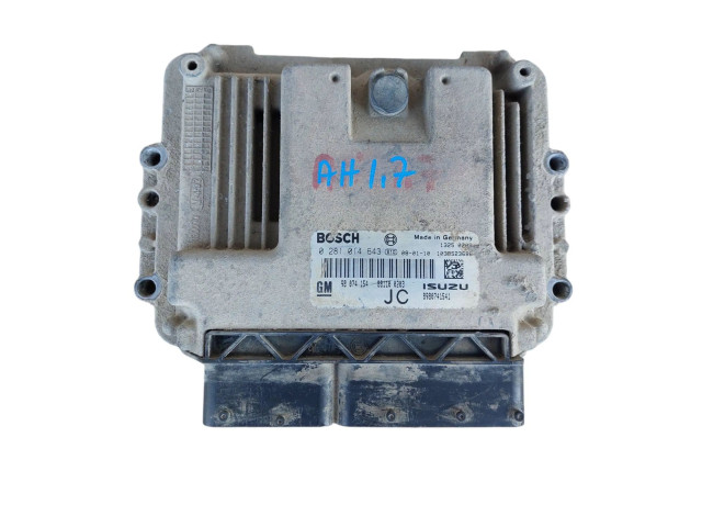 Řídící jednotka 98074154, 0281014643   Opel Astra J 2010