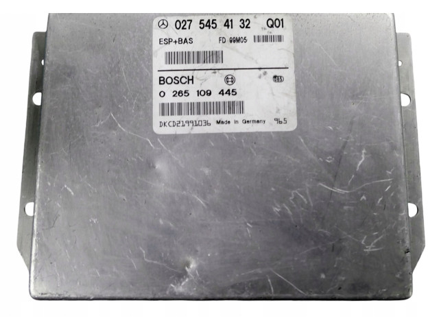 Řídící jednotka 0275454132, 0265109445   Mercedes-Benz A W168 2001