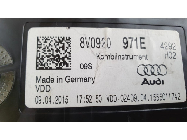 Панель приборов 8V0920971E   Audi A3 S3 8V       