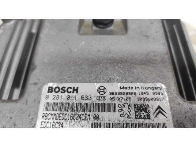 Řídící jednotka 9658945280, 0281011633   Peugeot 407 2005