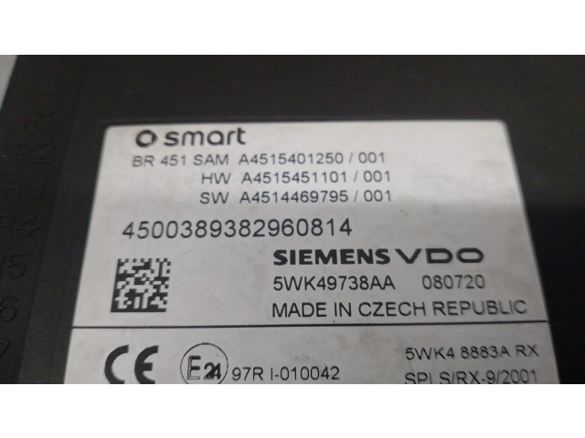 Блок предохранителей A4515401250, 5WK49738AA   Smart ForTwo II    