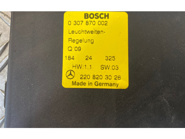 Pojistková skříňka Модуль фонарей 2208203026, 0307870002   Mercedes-Benz S W220 2001