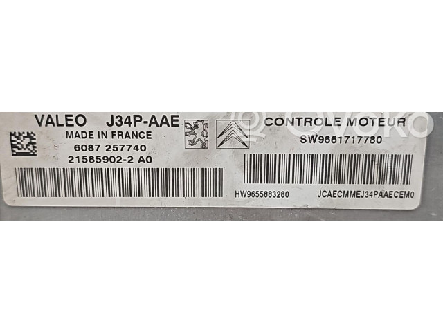 Řídící jednotka SW9661717780, SW9661717780   Peugeot 1007 2005