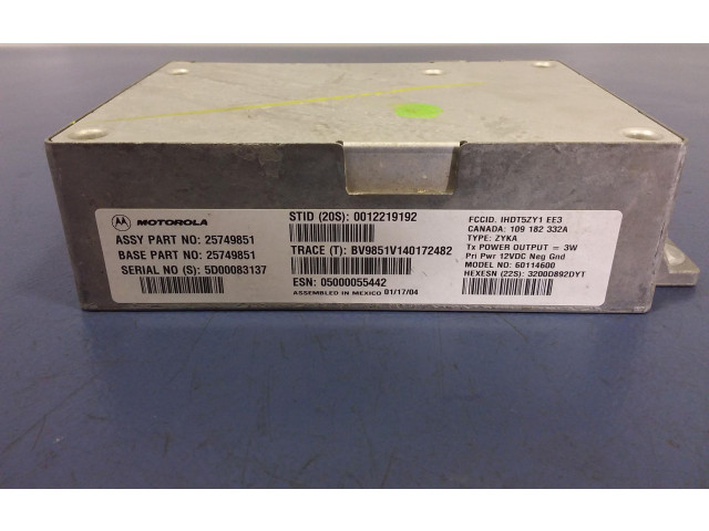 Блок управления 25749851   Cadillac CTS