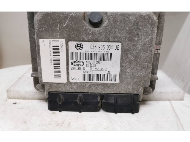 Řídící jednotka 036906034JE, 6160125201   Skoda Fabia Mk1 (6Y) 2003