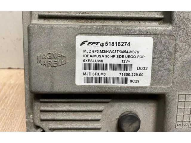 Řídící jednotka 51854480, 51854480   Lancia Musa 2008
