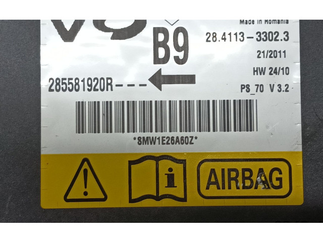 Блок подушек безопасности 285581920R, 28411333023   Renault Fluence