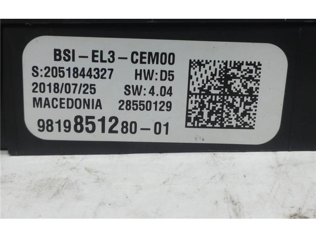   Pojistková skříňka 9819851280, 0090012   Peugeot 308 2018