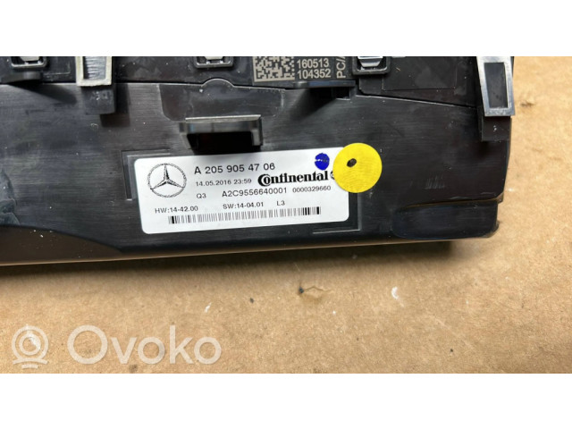 Блок управления климат-контролем A2059054706, 7122RRR   Mercedes-Benz C AMG W205