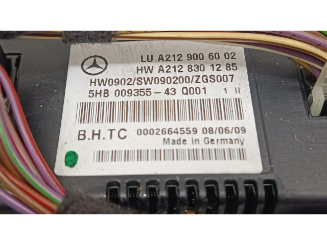 Блок управления климат-контролем A2129006002   Mercedes-Benz E W212