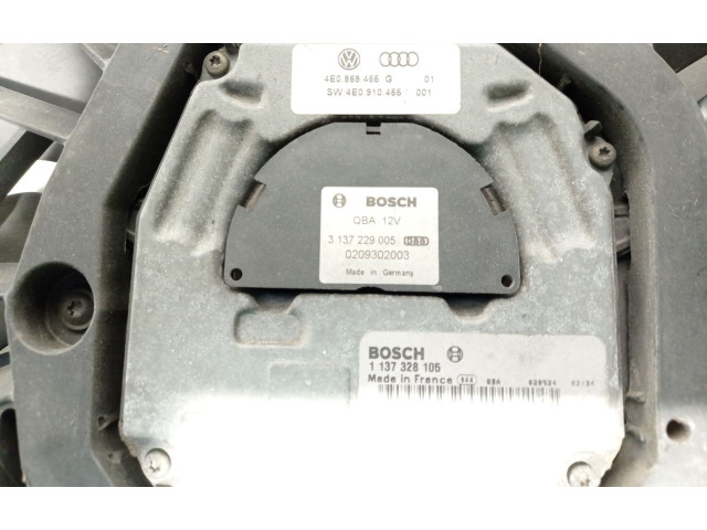 Вентилятор радиатора     4E0121205D, 0130706814BOSCH    Audi A8 S8 D2 4D 