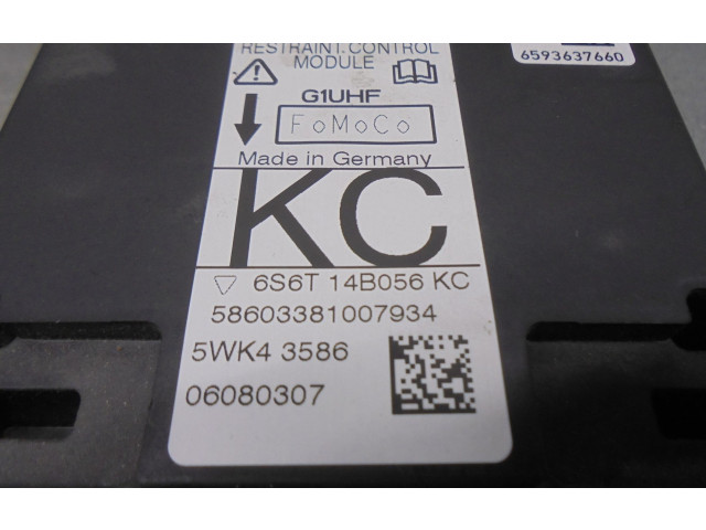 Блок подушек безопасности 6S6T14B056KC, 5WK43586   Ford Fusion